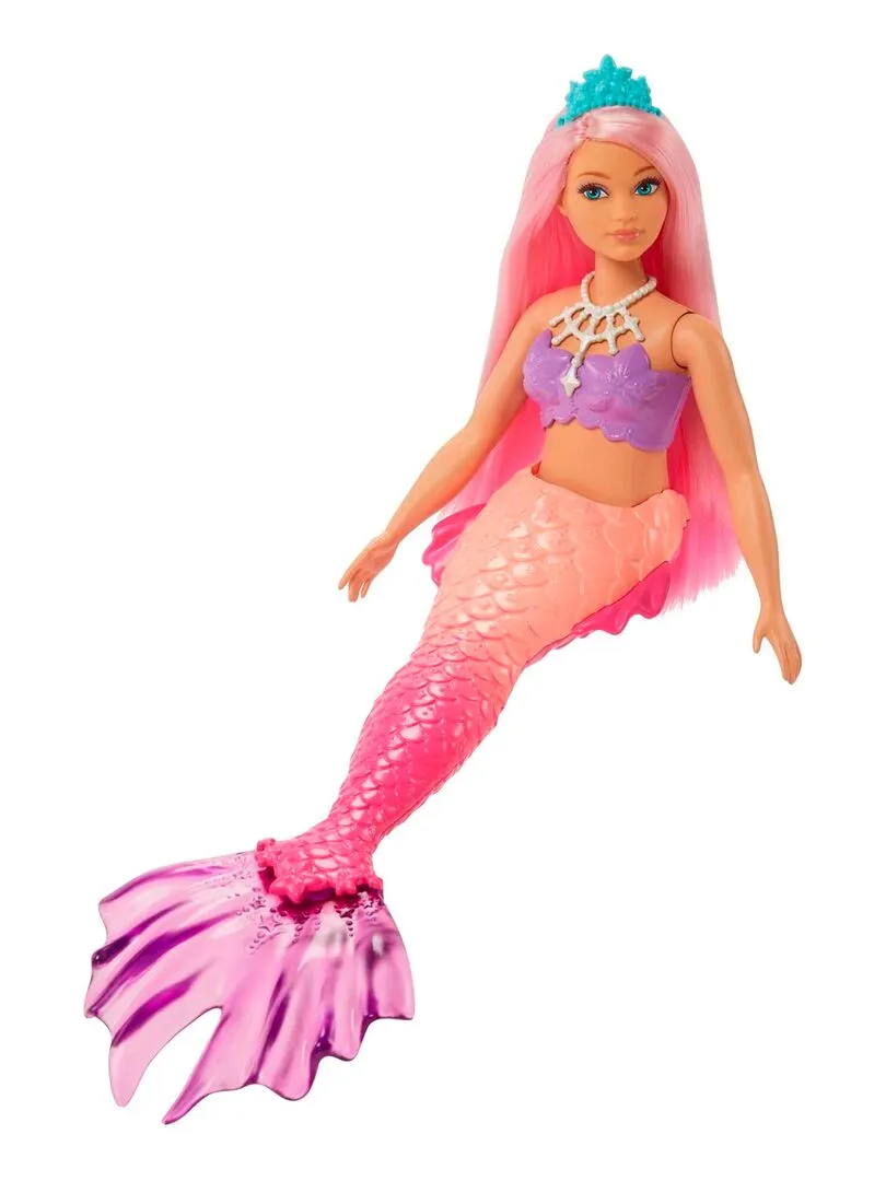 Barbie Dreamtopia Poupée Mannequin Sirène Cheveux Roses - N/A