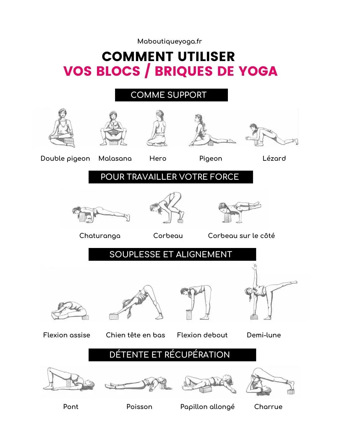 Bloc Yoga ou brique de yoga en liège écologique essentiel pour la pratique