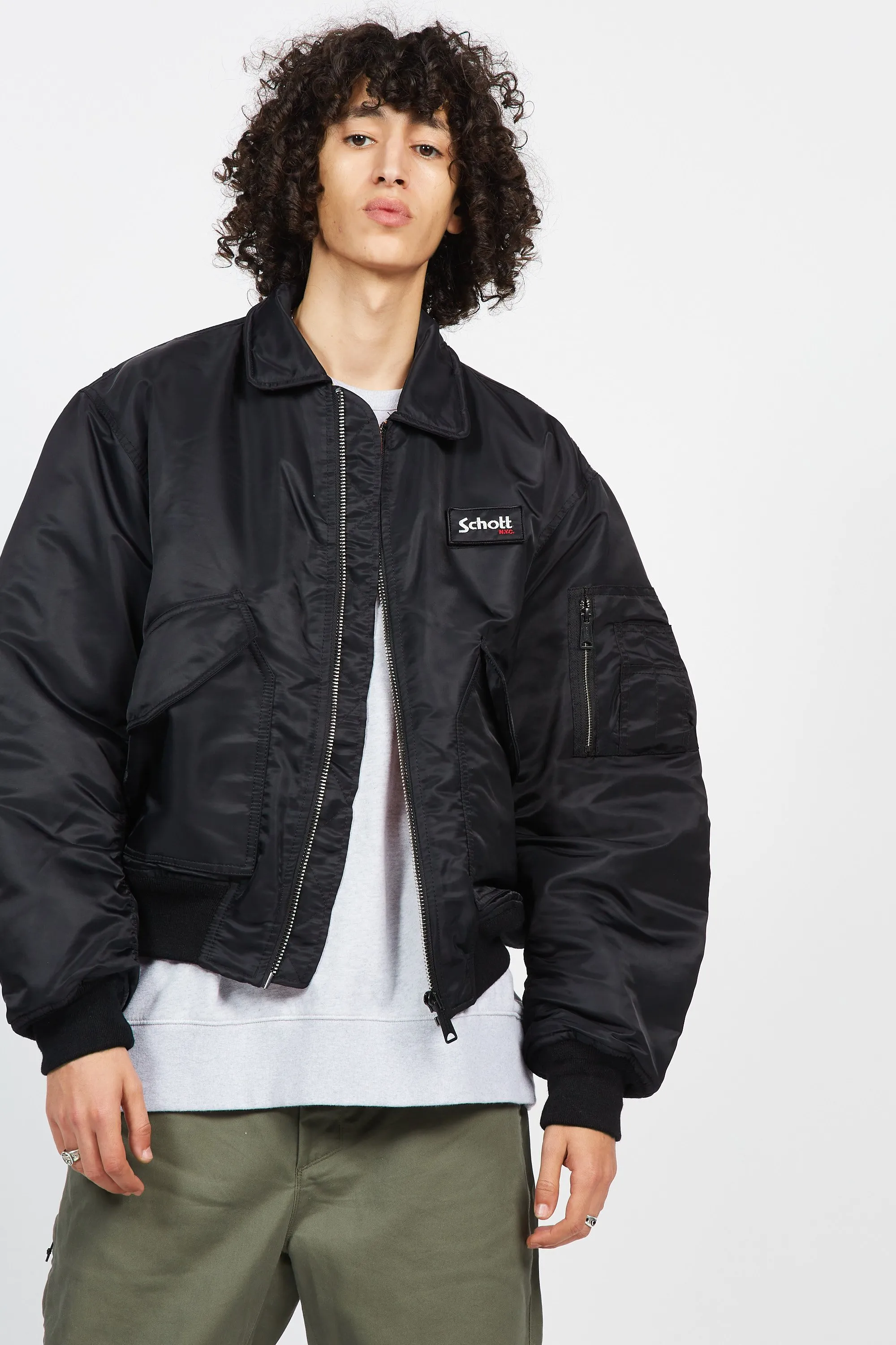 Bomber Noir Schott - Homme | Citadium