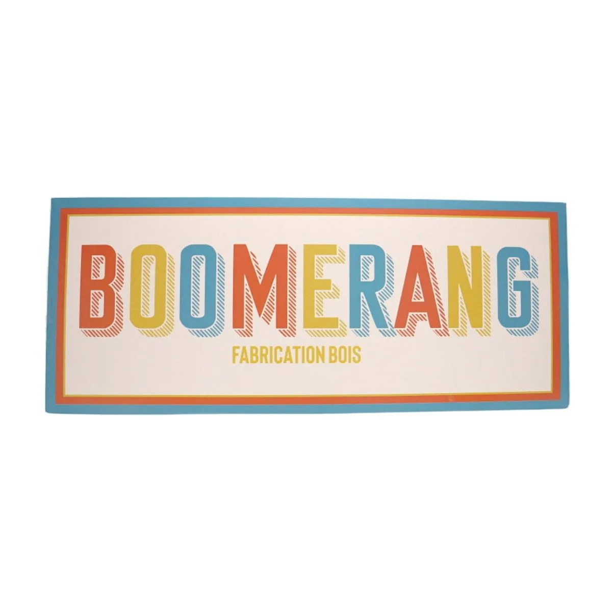 Boomerang orange en bois Mercredi et Patati - Le petit Souk