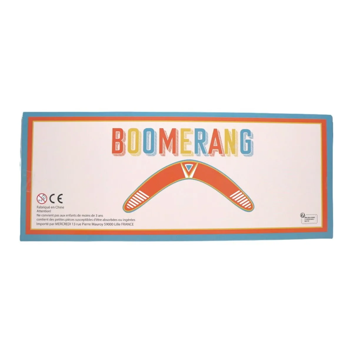 Boomerang orange en bois Mercredi et Patati - Le petit Souk