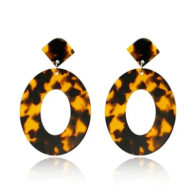 Boucles d'oreilles rondes tigre