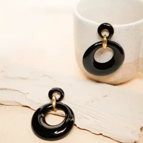 Boucles d'oreilles Betty - Noires - FEEKA