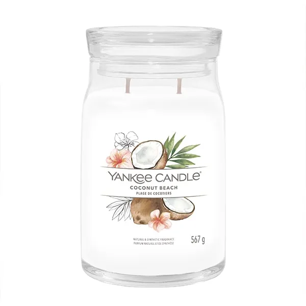 Bougie Yankee Candle Plage de cocotiers, grande jarre signature