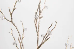 Branche avec pierres transparentes