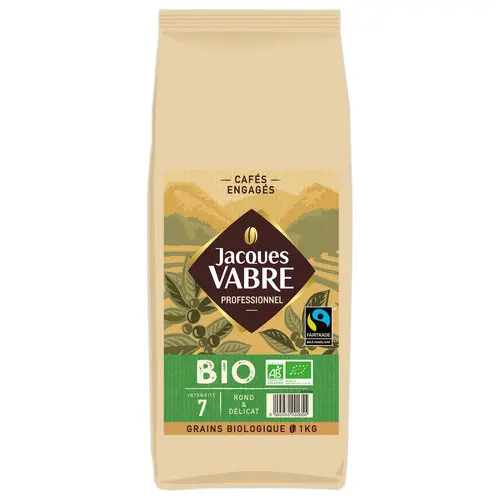 Café en grains bio - 1 kg - JACQUES VABRE