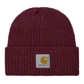 Carhartt - Bonnet en laine bordeaux moucheté