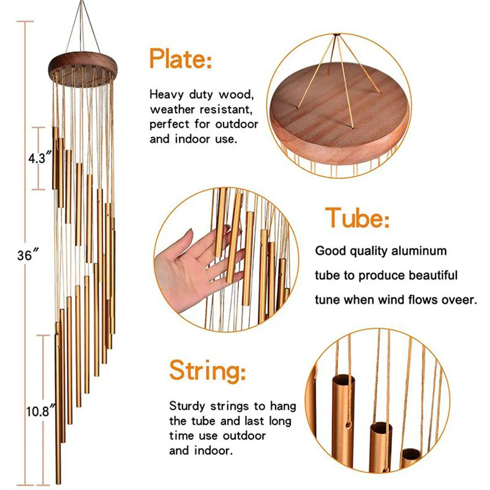 Carillon en bois et aluminium