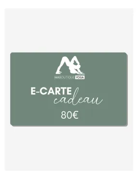 Carte cadeaux 80€ - Vêtements et accessoires de yoga