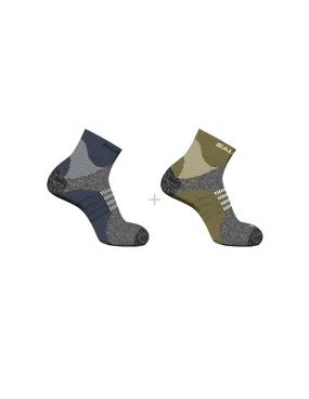 Chaussettes Montagne Salomon Pack par X Ultra Access Quarter 2 Gris Vert