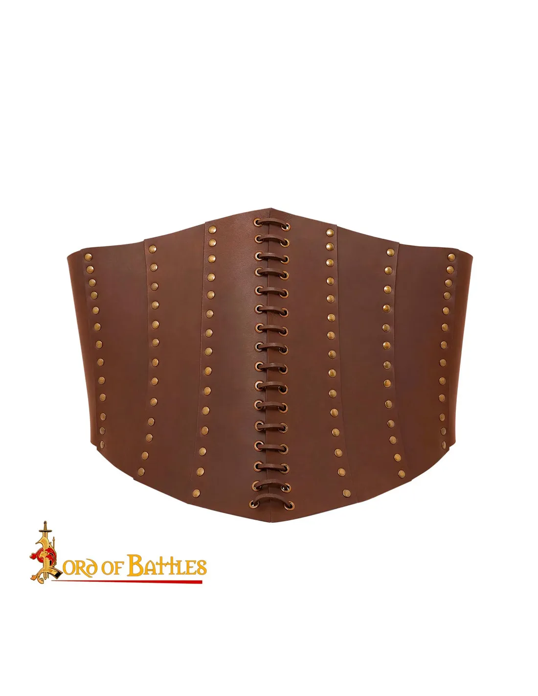 Corset Pirate Anne Bony en cuir marron ⚔️ Boutique Épées