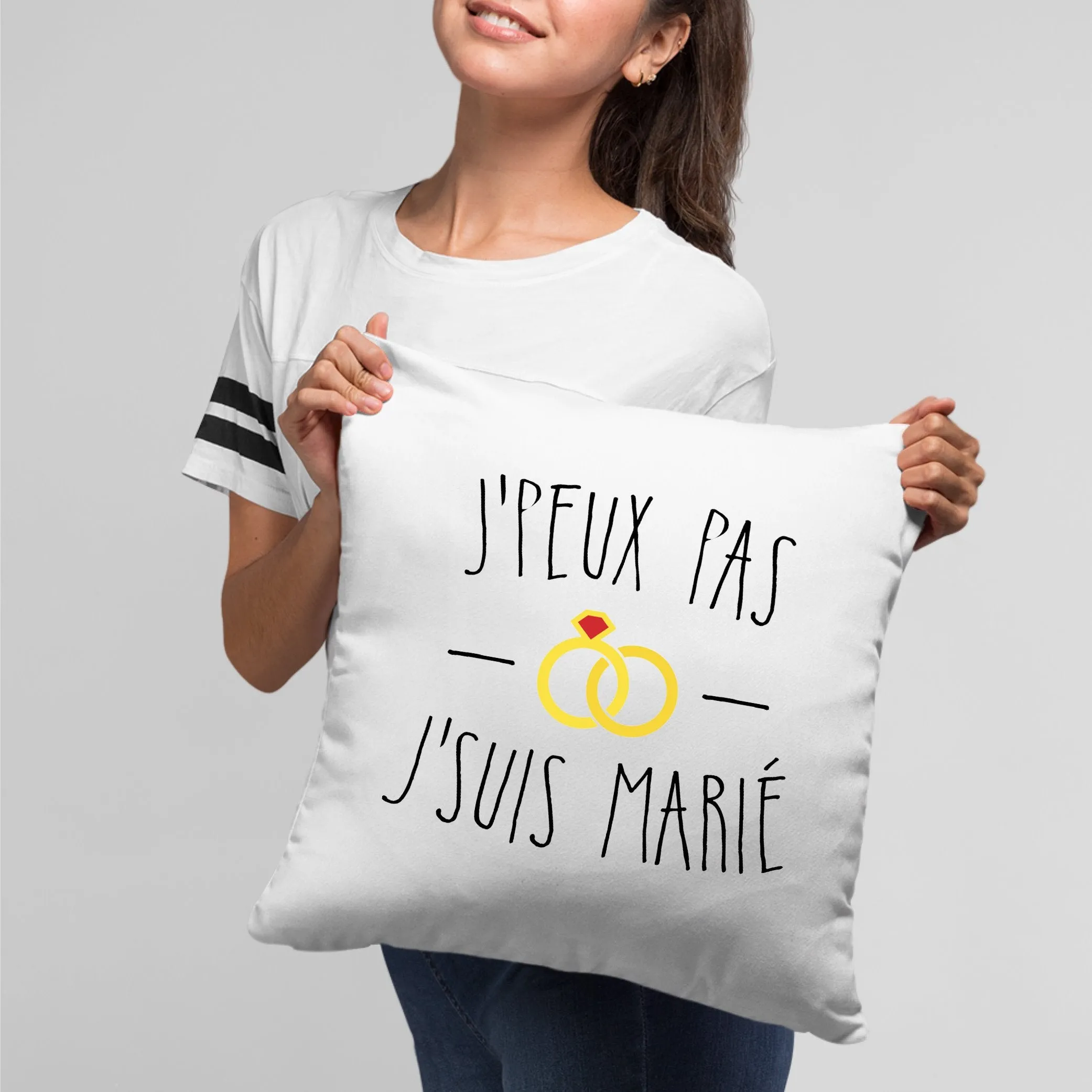 Coussin J'peux pas j'suis marié