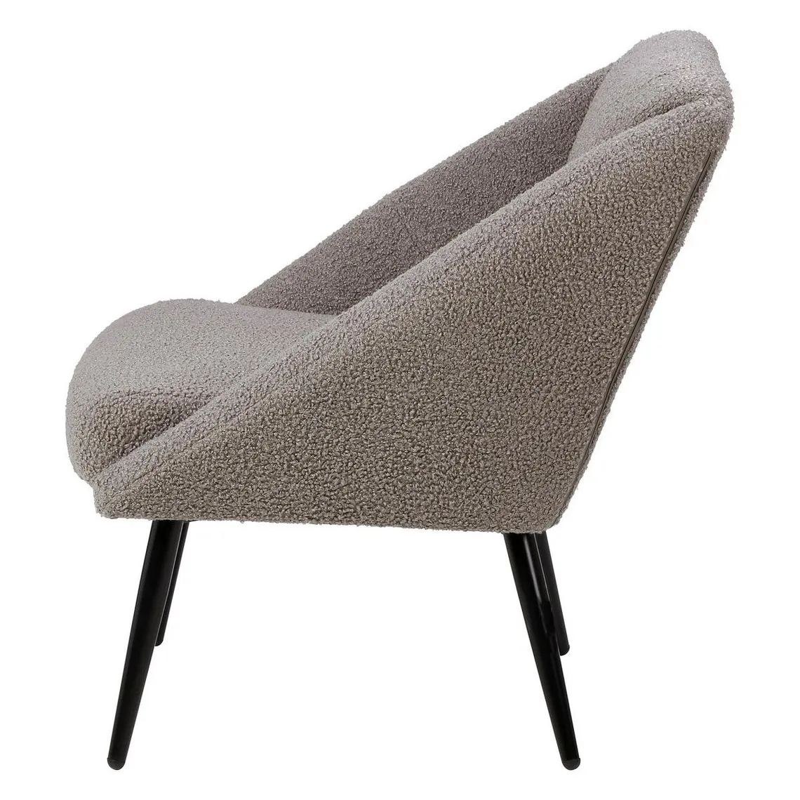 Fauteuil tissu effet mohair gris foncé | 3 Suisses