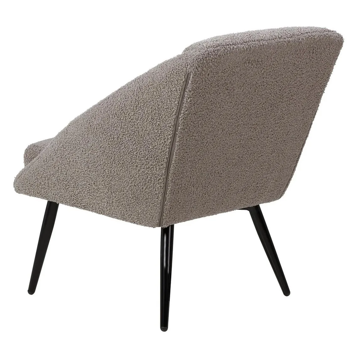 Fauteuil tissu effet mohair gris foncé | 3 Suisses