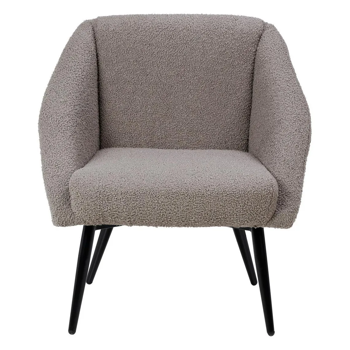 Fauteuil tissu effet mohair gris foncé | 3 Suisses