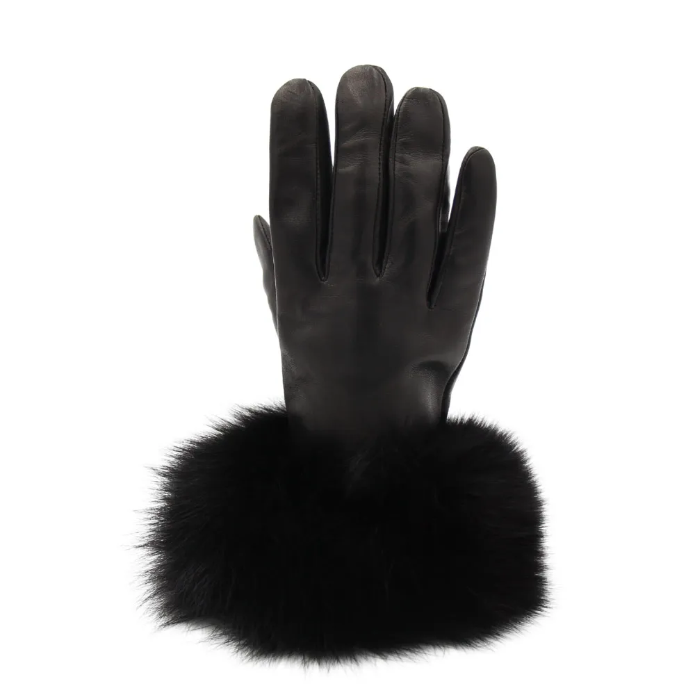 Fourrures Grenier | Gants en cuir avec fourrure