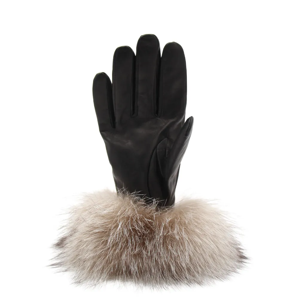 Fourrures Grenier | Gants en cuir avec fourrure