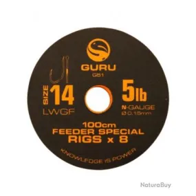 GURU BAS DE LIGNE FEEDER SEPCIAL RIGS LWGF 100CM GURU 0,17mm 10