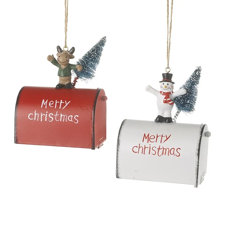 Heaven Sends Metal Merry Christmas Post Box Decoration - Trouva