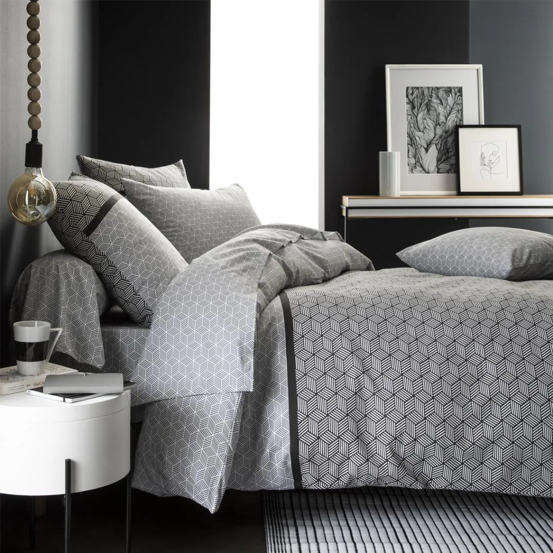 Housse de couette imprimée en bambou Quentin  | 3 Suisses