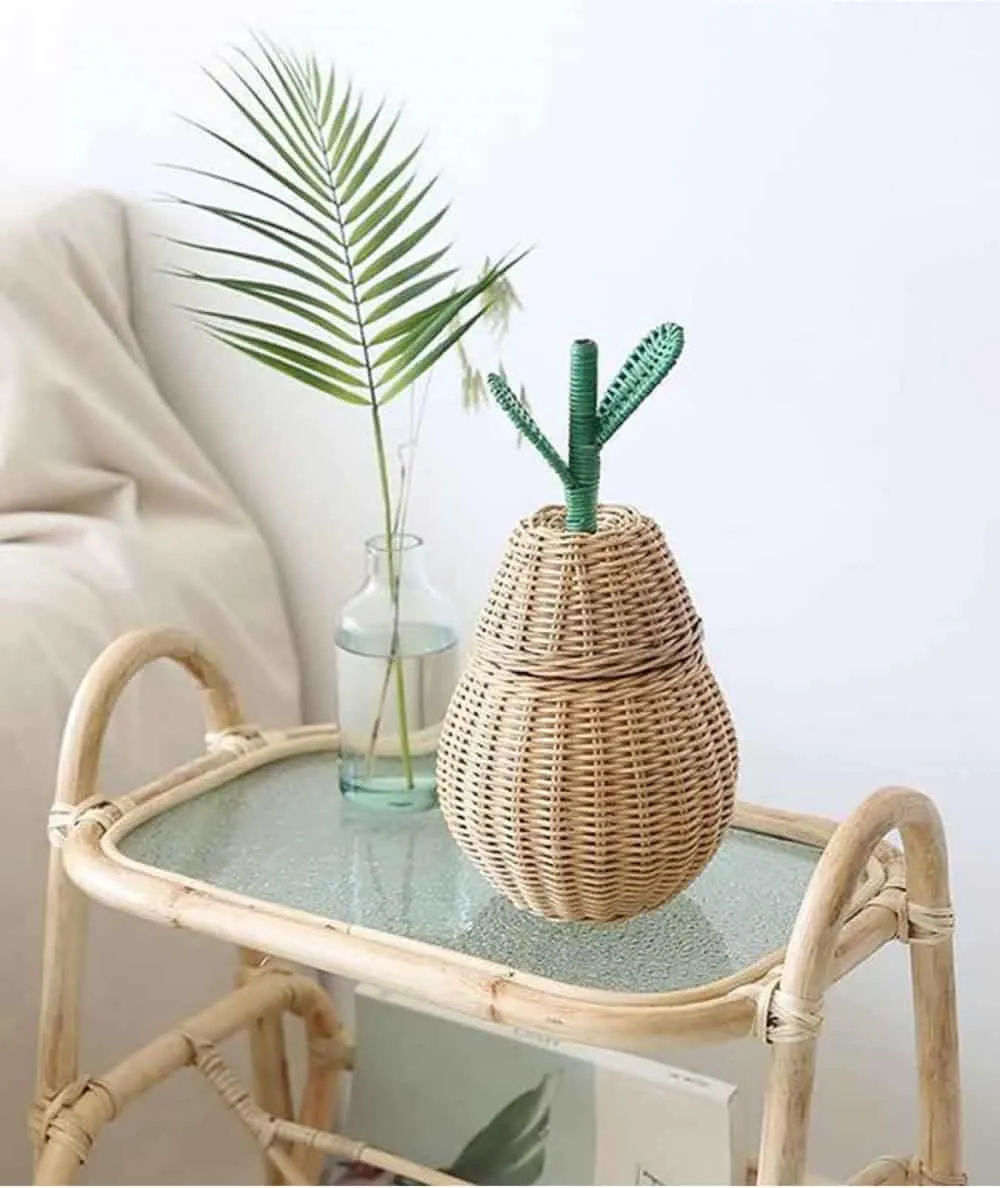Kleine tijntje : Panier rotin Taille Medium "Poire Keranjang" - 100% Ecoresponsable - Mer(e)veilleuse