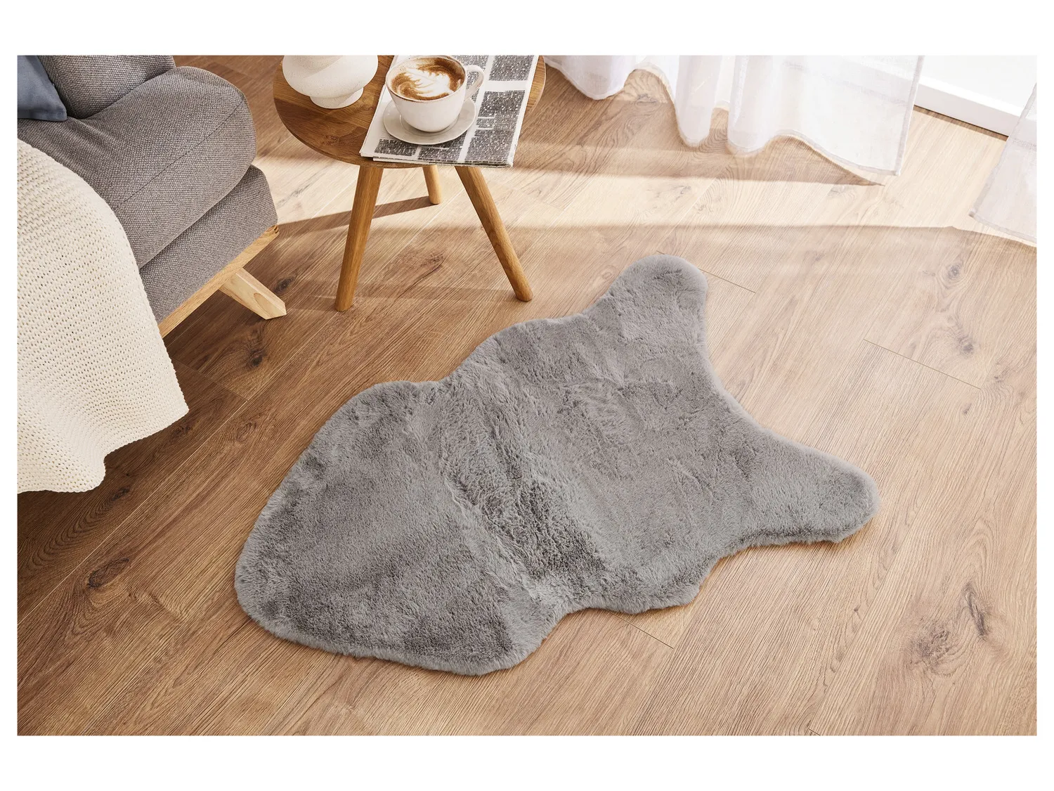 LIVARNO home Tapis en fausse fourrure, 60 x 90 cm