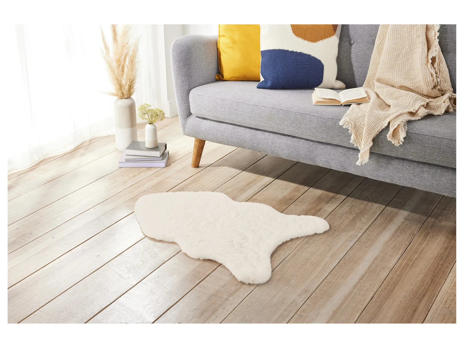 LIVARNO home Tapis en fausse fourrure, 60 x 90 cm