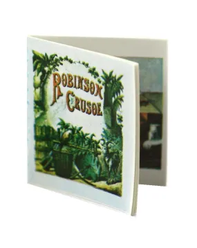 Livre " Robinson Crusoe " relié miniature 