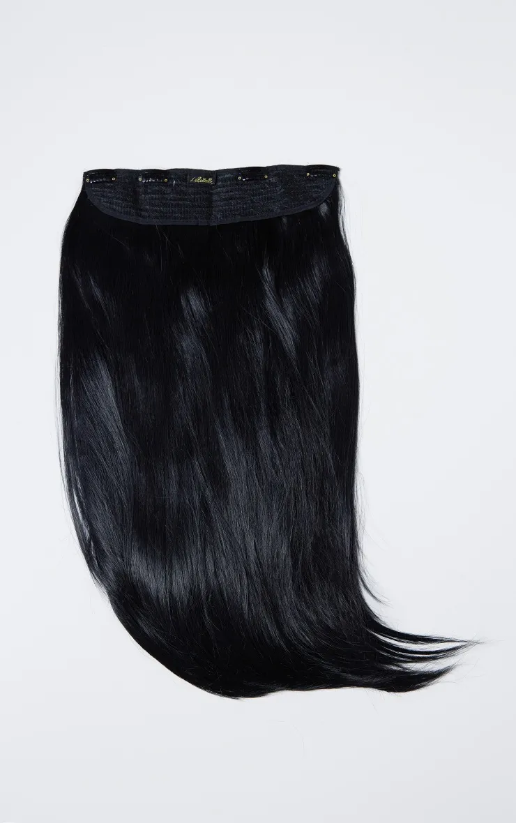 Lullabellz Extension de cheveux lisses épais 1 pièce 61 cm à clips Natural Black