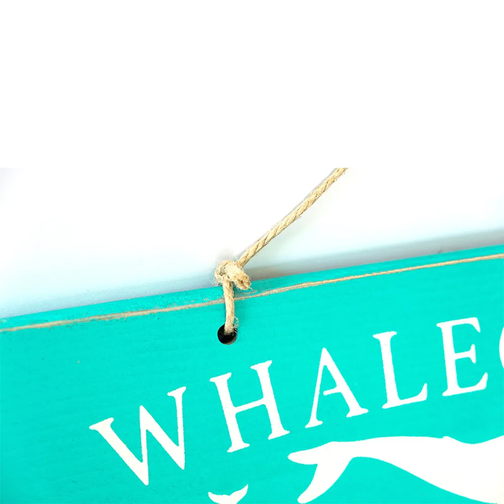 Pancarte WHALECOME turquoise