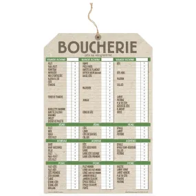 Panneau de tarif charcuterie campagne 70x105cm