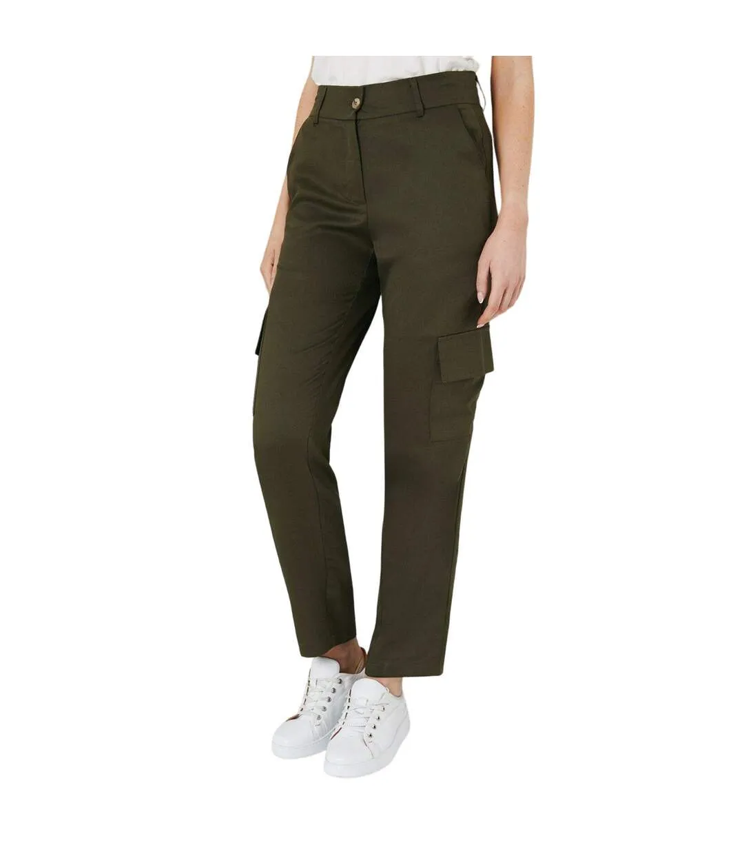 Pantalon à poches femme vert kaki Principles