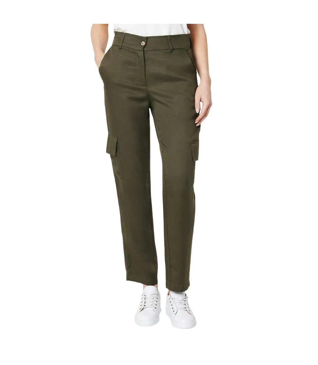 Pantalon à poches femme vert kaki Principles