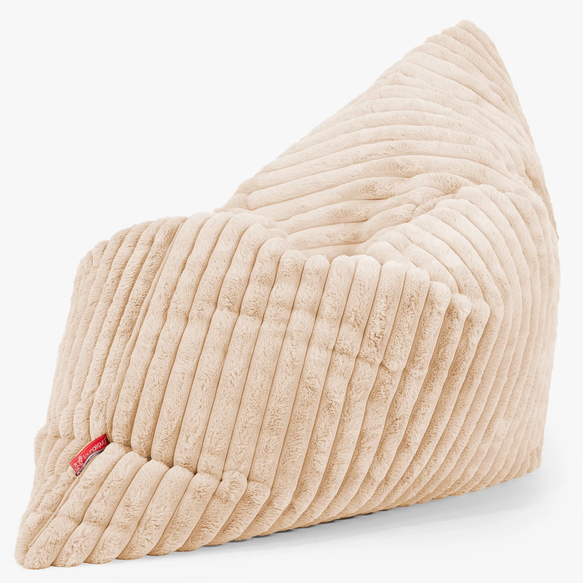 Pouf Géant XXL - Velours Ctelé Ultra Pelucheux Pêche