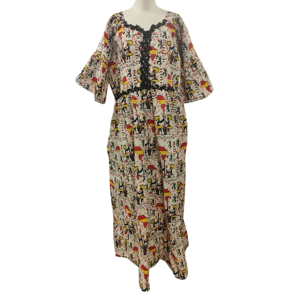 Robe longue en Wax - XS