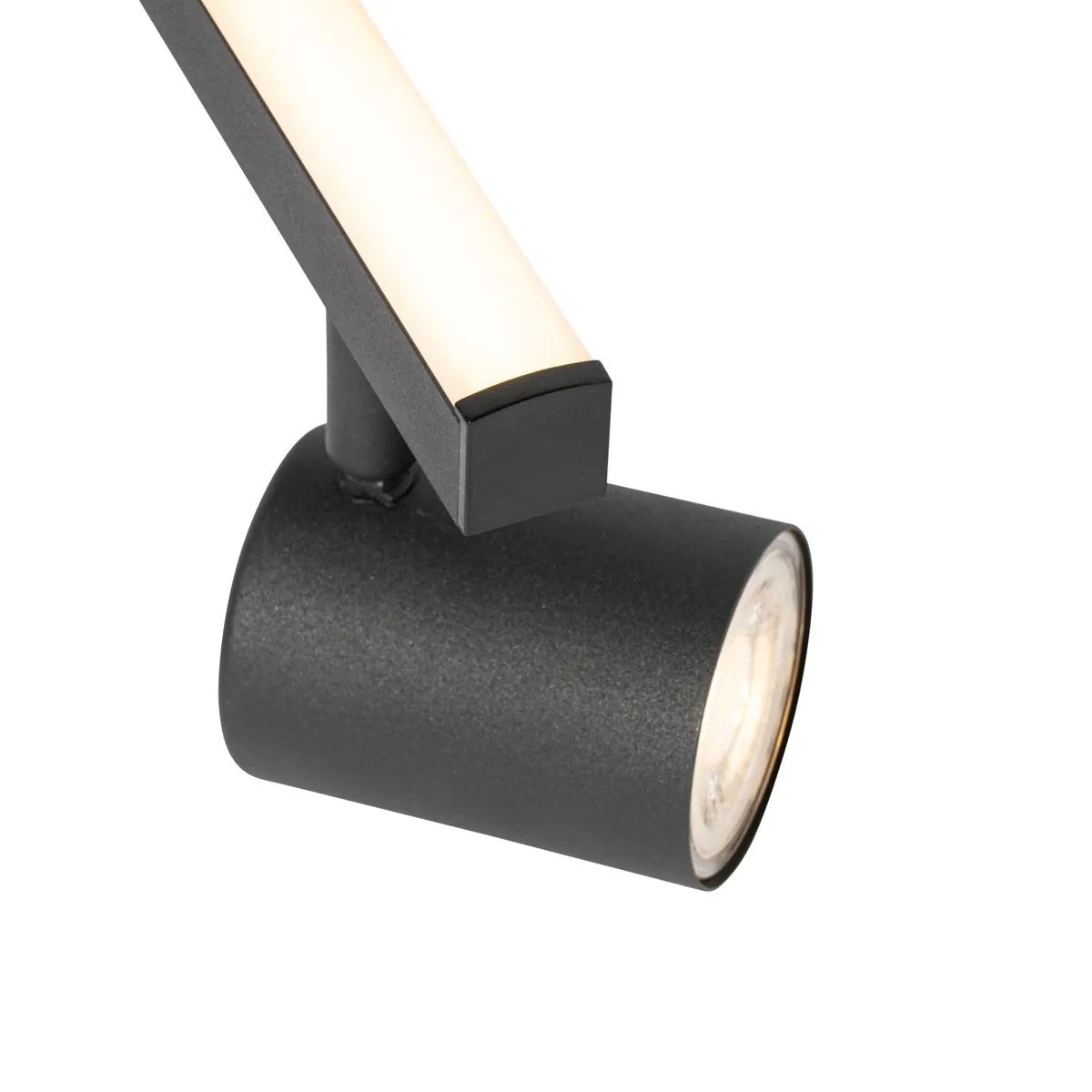 Spot encastré noir GU10 50 mm 2 lumières avec éclairage indirect - Back Up