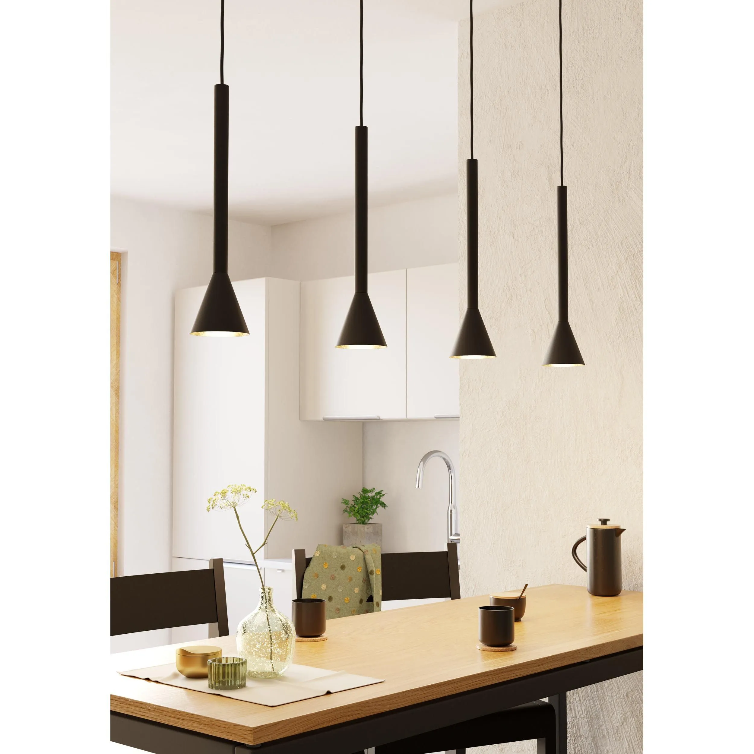 Suspension métal noir CORTADERAS GU10 4X4,8W