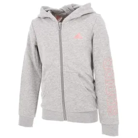 Sweat zippé à capuche gris fille - Adidas |wimod