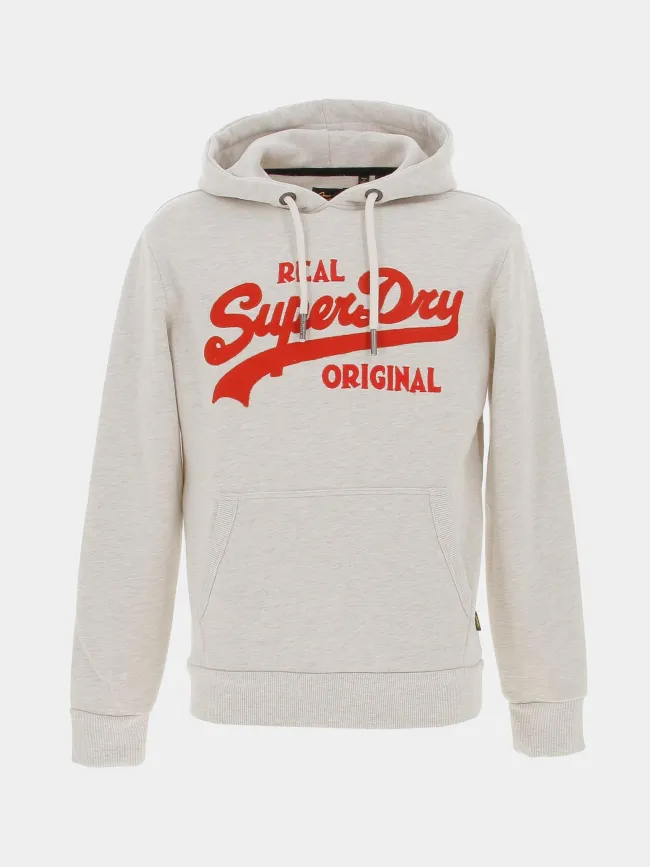 Sweat à capuche soda pop gris homme - Superdry | wimod