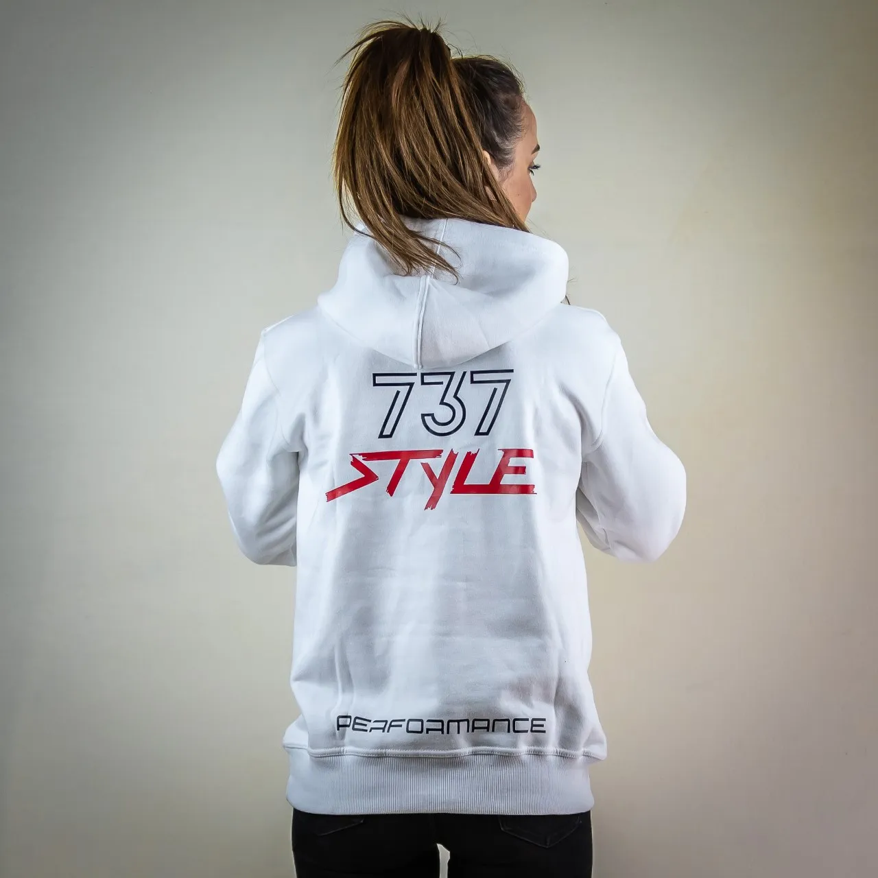 Sweatshirt à capuche 737 Style - Blanc - Shop 737 Performance