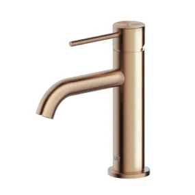 Swiss Aqua Technologies Aurum mitigeur lavabo sur pied 16,5 cm, à levier, sans vidage, or rose brossé (SATBAUR271BRG)