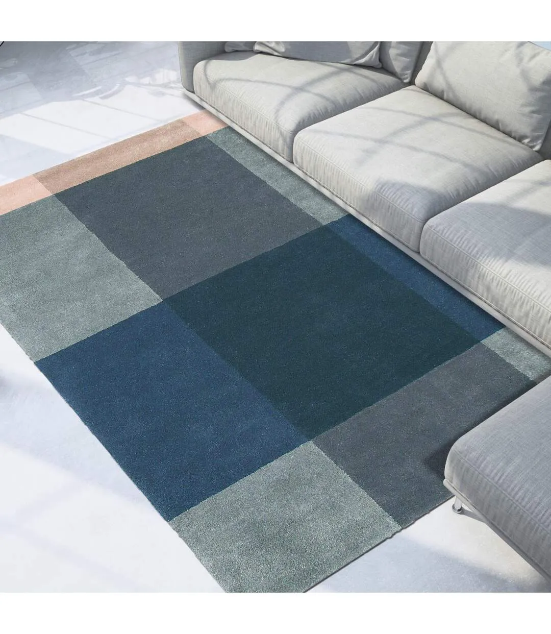 Tapis salon PLAID tufté main en laine