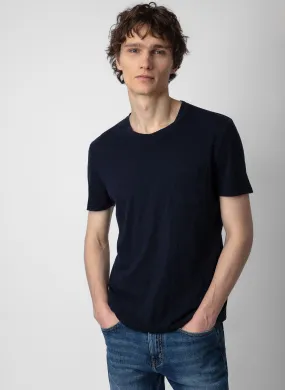 TEE-SHIRT COL ROND REGULAR-FIT EN COTON STOCKHOLM - ZADIG&VOLTAIRE pour HOMME | Printemps