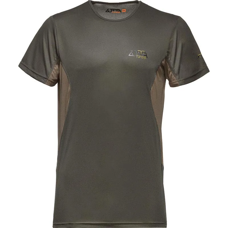 TEE SHIRT MANCHES COURTES HOMME ZOTTA FOREST AMBIT - MARRON/VERT