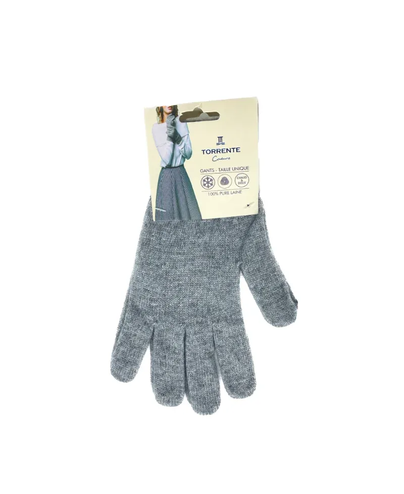 TORRENTE - Gants en laine - gris clair Couleur Gris Taille TAILLE UNIQUE