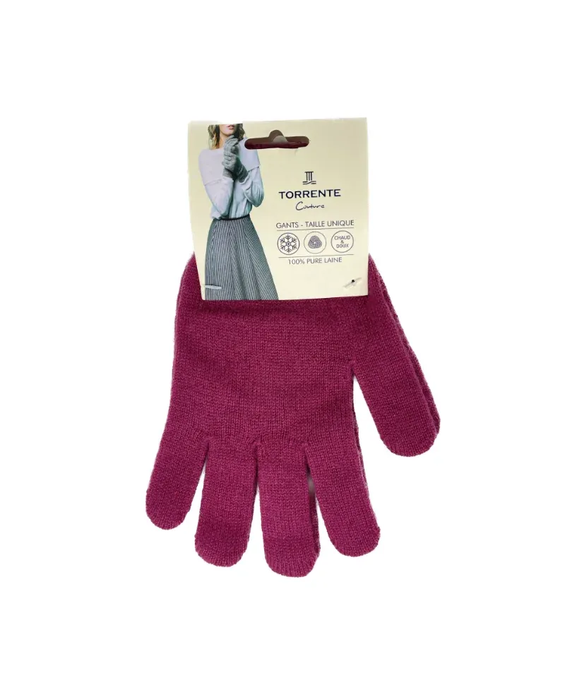 TORRENTE - Gants en laine - violet clair Couleur Violet Taille TAILLE UNIQUE
