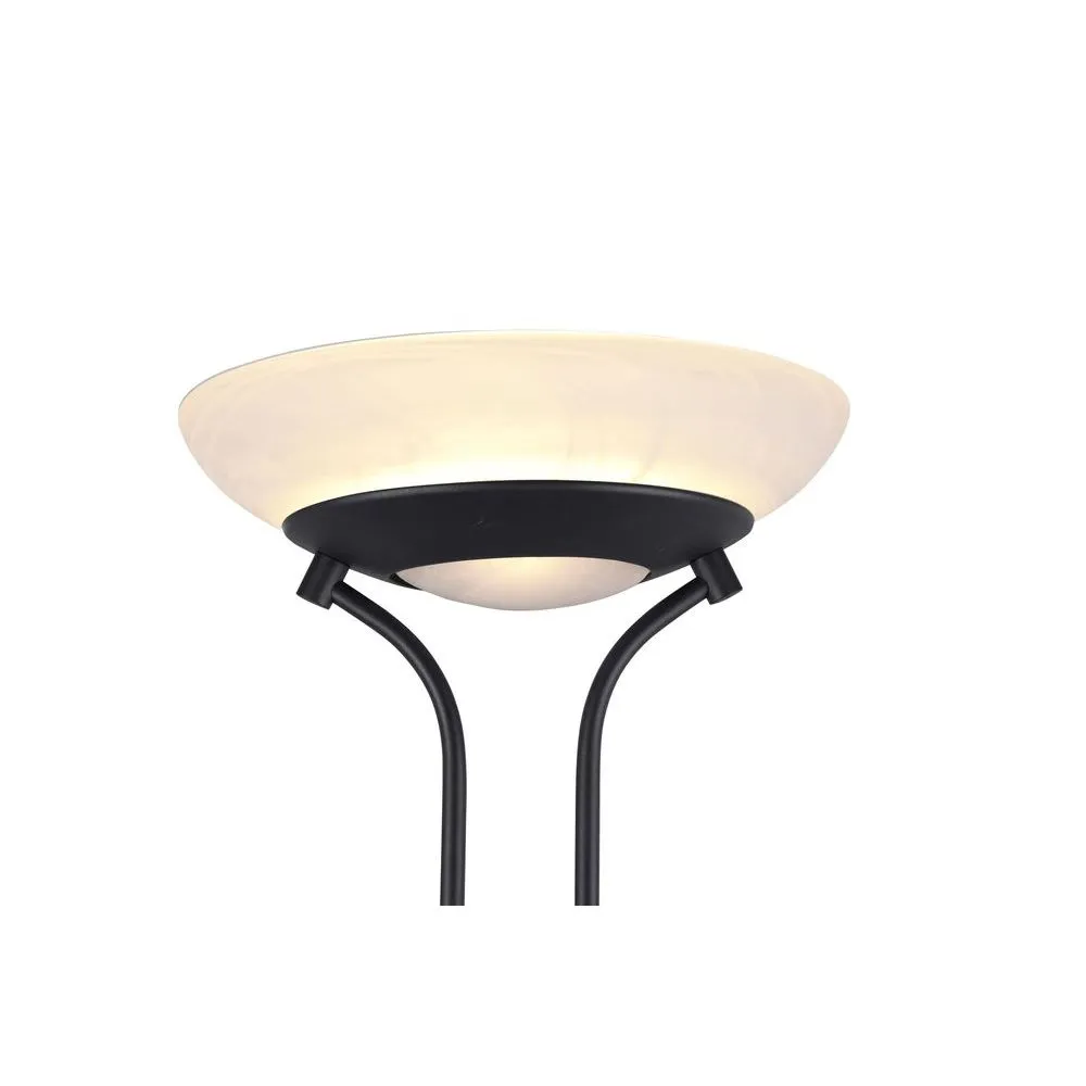 TRIO R40073532 Lampadaire noir mat et albâtre ORSON