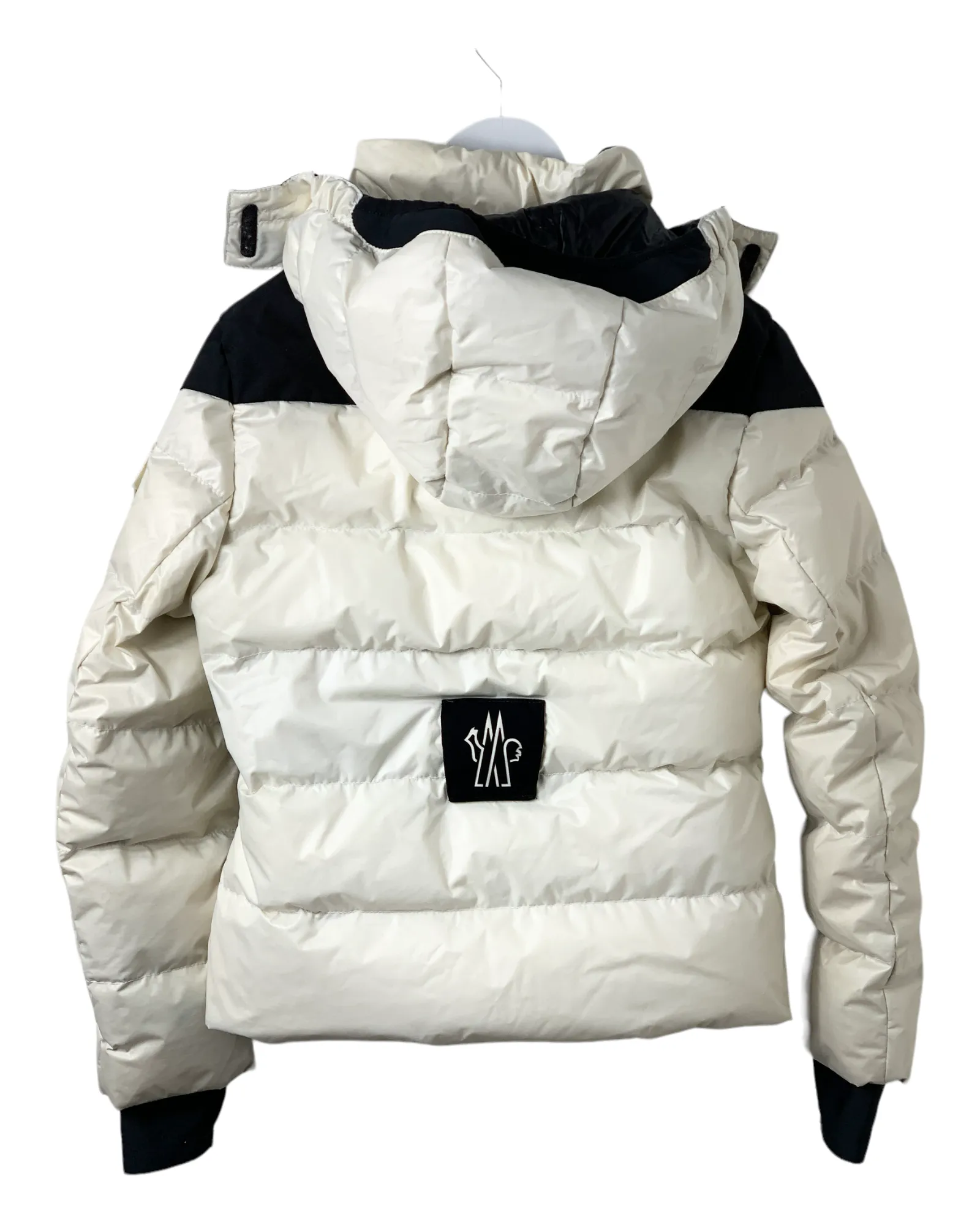 Veste de ski Moncler blanche et noire 10 ans