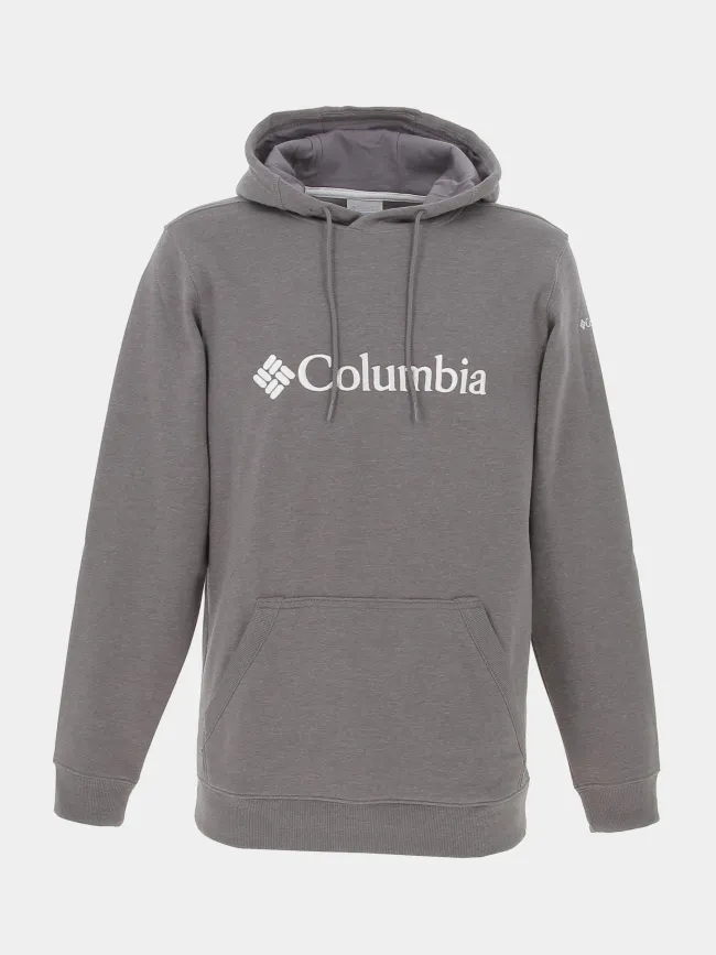 À saisir - Sweat à capuche basic logo gris homme - Columbia | wimod