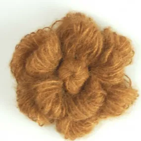 ♥ Broche fleur laine mohair caramel ♥